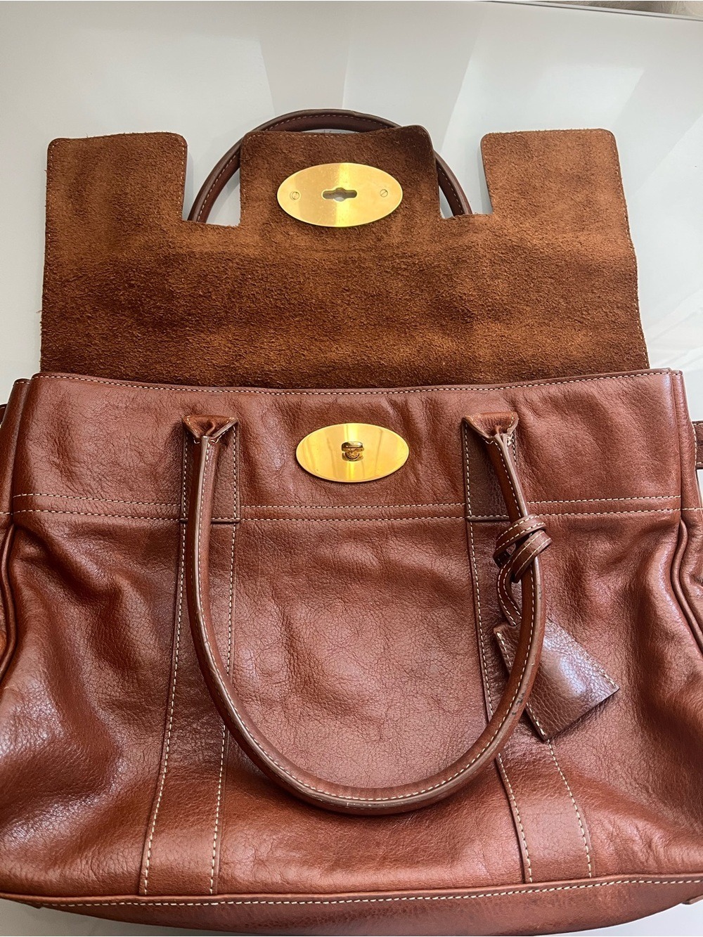 MULBERRY RARE EDITIONS 50 YEARS NVT OAK LEATHER BAYSWATER - Picture 13 of 16